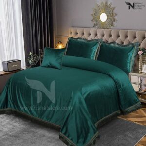 Heavy Velvet & Leather Bed Sheet Set